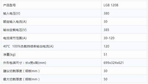 asiagame数字化等离子切割+碳弧气刨两用机LGB 120B整机参数